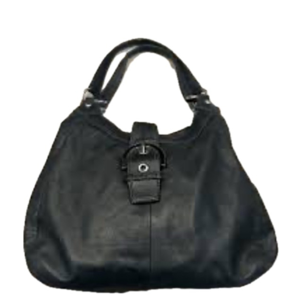 Coach, Vintage Black Leather Hobo Bag Y2K Soho Style Slouchy Shoulder Bag EUC - Picture 4 of 16